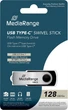 Флеш пам'ять USB MediaRange 128GB USB Type-C Black/Silver (MR1954) - зображення 4