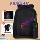 Шкільний рюкзак з USB-слотом для підлітків, на 2 відділення, чорний, пенал у комплекті SkyName - зображення 1