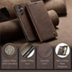 Чехол-книжка CaseMe из нубука для Samsung A25 Тёмно-коричневый - изображение 7