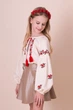Вышиванка для девочки Mevis 5347 03 134 cм бежевый - изображение 2