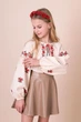 Вышиванка для девочки Mevis 5347 03 134 cм бежевый - изображение 3