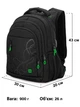 Черный школьный рюкзак с подростковым USB-слотом, водонепроницаемый, 26 л SkyName - изображение 7