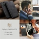 Чехол-книжка CaseMe из нубука для Samsung S22 Plus Чёрный - изображение 3