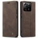 Чохол-книжка CaseMe із нубуку для Xiaomi 13T/Pro Темно-коричневий - зображення 3