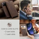 Чохол-книжка CaseMe із нубуку для Xiaomi 13T/Pro Темно-коричневий - зображення 6