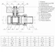Кран шаровий Solomon з американка прямий PN40 25 1" - зображення 2