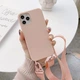 Чехол с ремешком Wave Premium Strap Crossbody Silicone Case для Apple iPhone 13 14 Pink Sand - изображение 2