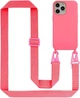 Чохол с ремінцем Wave Premium Strap Crossbody Silicone Case для Apple iPhone 13 14 Pink - зображення 1