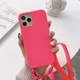 Чохол с ремінцем Wave Premium Strap Crossbody Silicone Case для Apple iPhone 13 14 Pink - зображення 6