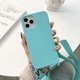 Чехол с ремешком Wave Premium Strap Crossbody Silicone Case для Apple iPhone 13 14 Glacier Blue - изображение 5