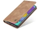 Чехол-книжка CaseMe из нубука для Samsung A51 Светло-коричневый - изображение 11
