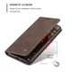 Чохол-книжка CaseMe із нубуку для Xiaomi Redmi 13C Темно-коричневий - зображення 8