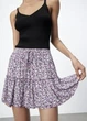 Спідниця - шорти Zara Skirt Womens Small Purple Floral Print Ruffle Tapered Flare Skirt S Квітковий принт (13155) - изображение 3