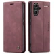 Чехол-книжка CaseMe из нубука для Xiaomi Redmi Note 13 Pro+ 5G Бордовый - изображение 4