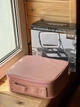 Портативная кожаная косметичка с зеркалом и подсветкой 26x23x11 см Белая - изображение 10