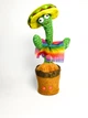 Говорящий танцующий кактус с шляпой и подсветкой - изображение 1