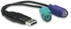 Переходник для мыши и клавиатуры Manhattan USB to 2xPS/2 Black (179027) - изображение 2