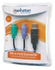 Переходник для мыши и клавиатуры Manhattan USB to 2xPS/2 Black (179027) - изображение 4