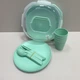 Набор для пикника 4 персоны 21 предмет Ucsan Plastik M-761 бирюзовый - изображение 1
