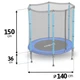 Батут Neo-Sport з зовнішньою сіткою 4,5 футів 140 см синій - изображение 8