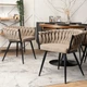 Стілець плетений MEBEL ELITE EMPOLI Бежевий / тканина ME.EMPOLI/BZ/T/K - зображення 4