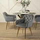 Стілець оксамитовий MEBEL ELITE RAYA, сірий, золотий ME.RAYA/P/ZL/V/K - зображення 4