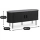 Тумба под телевизор MEBEL ELITE TRISH 120 см Черный ME.TRISH/CZ/RTV120 - изображение 9