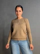 Свитер женский A-N 02493 букле с пуговицами тонкий и теплый базовый one size коричневый - изображение 7