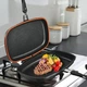 Сковорода-гриль двостороння 32 см Double Grill Pan, Сковорода з антипригарним покриттям для гриля та смаження. - зображення 1