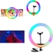 Кільцева LED лампа RGB MJ-36 92 диодов, 39 RGB, 3 крепления 36 см 14" (Чорний) Epik (183757) - зображення 5