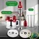 Универсальный ручной погружной блендер 7в1 Zepline ZP-798 3000Вт Чопер измельчитель с насадкоб для нарезки Блендер-измельчитель красного цвета - изображение 1