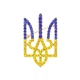 Брошь "Тризубец", брошка шпилька, символ Украины, герб, желто-голубая (849465251) - изображение 1