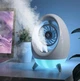 Тихий портативний USB вентилятор з нічником LED функцією автоматичного відключення, 4 режими роботи, підсвічування, білий колір - зображення 1