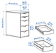 Комод IKEA ALEX 36 x 70 см Білий 004.735.46 - зображення 3