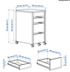 Комод на коліщатках IKEA MICKE 35 x 75 см Білий 902.130.78 - зображення 3
