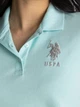 Платье футболка короткое летнее женское U.S. Polo Assn 216678-ZH00A(AQUA LIGHT) XS Аква (786662355411) - изображение 3