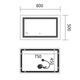Зеркало Mixxus Premium QUADRO MR20-50x80-Reverse с Led Touch, Anti-fog, диммером, регулятором яркости (MP6620) - изображение 8