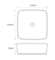 Раковина накладная Mixxus Premium DIVERSE-0104 MARBLE 370х370х135mm (MP6537) - изображение 4