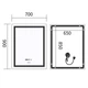 Дзеркало Mixxus Premium FLASH MR21-70x90 з Led Touch, Anti-fog, димером, регулятором яскравості, годинником (MP6618) ( 28738 ) - изображение 8