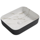 Раковина накладна MIXXUS PREMIUM DIVERSE-0110 MARBLE-BLACK, керамічна, прямокутна, 500х390х130 мм - изображение 1