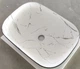Раковина накладна MIXXUS PREMIUM DIVERSE-0112 MARBLE-BLACK, прямокутна матова, санітарний фарфор - изображение 8