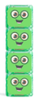 Kostki sensoryczne świecące w wodzie Glo Pals Light Up Cubes Pippa Zielone (0850016823144) - obraz 2