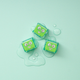 Kostki sensoryczne świecące w wodzie Glo Pals Light Up Cubes Pippa Zielone (0850016823144) - obraz 3
