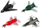 Zestaw samolotów LEAN Toys Odrzutowce 1:400 4 szt 13284 (5905323214866) - obraz 3