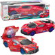 Zabawka LEAN Toys Auto sportowe z czujnikiem przeszkód i kulą LED obrotem 360° ze światłami i dźwiękiem Czerwone 24770 (5905991058205) - obraz 2