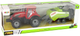 Zabawka LEAN Toys Ciągnik rolniczy z siewnikiem z napędem frykcyjnym Czerwono-zielony 14838 (5905515353038) - obraz 1
