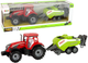 Zabawka LEAN Toys Ciągnik rolniczy z siewnikiem z napędem frykcyjnym Czerwono-zielony 14838 (5905515353038) - obraz 2