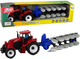 Zabawka LEAN Toys Farma Traktor z pługiem Czerwony 14851 (5905515353168) - obraz 2