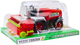 Zabawka LEAN Toys Kombajn rolniczy farmerski z hederem i napędem Czerwony 25001 (5905991060512) - obraz 1