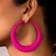 Серьги бижутерия большие акцентные кольца jeweston Малиновые - изображение 1
